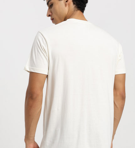 Unisex Regular Solid T-Shirt - Off White