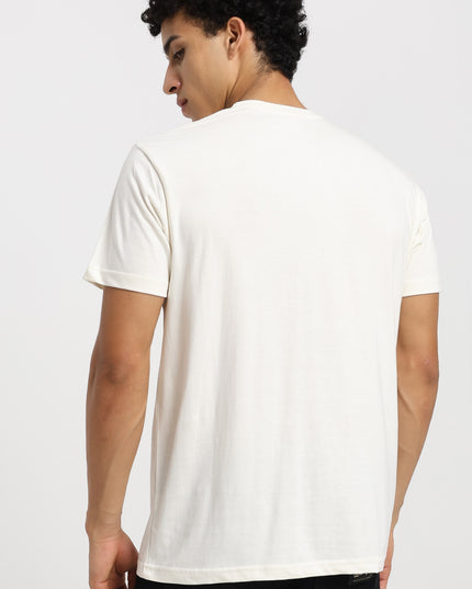 Unisex Regular Solid T-Shirt - Off White