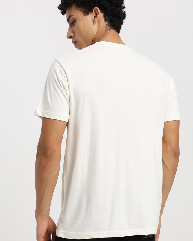 Unisex Regular Solid T-Shirt - Off White