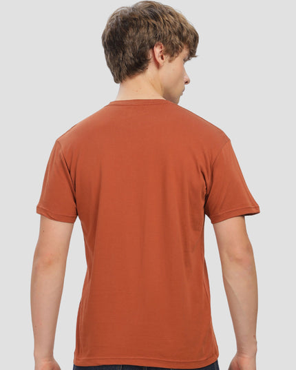 Unisex Regular Solid T-Shirt - Copper