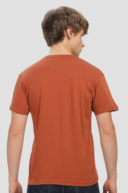 Unisex Regular Solid T-Shirt - Copper