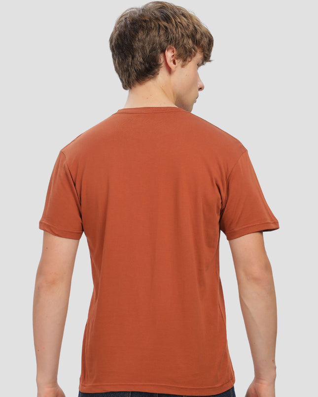 Unisex Regular Solid T-Shirt - Copper