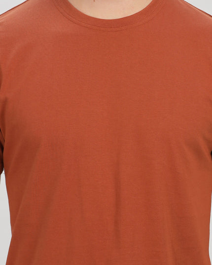Unisex Regular Solid T-Shirt - Copper