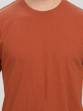 Men's Regular Solid T-Shirt - Copper