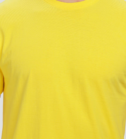 Unisex Regular Solid T-Shirt - New Yellow