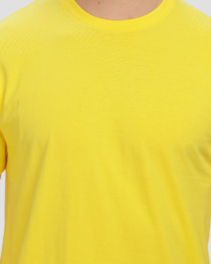 Unisex Regular Solid T-Shirt - New Yellow