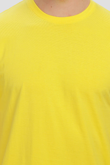 Unisex Regular Solid T-Shirt - New Yellow