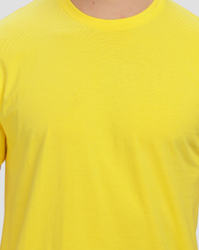 Unisex Regular Solid T-Shirt - New Yellow