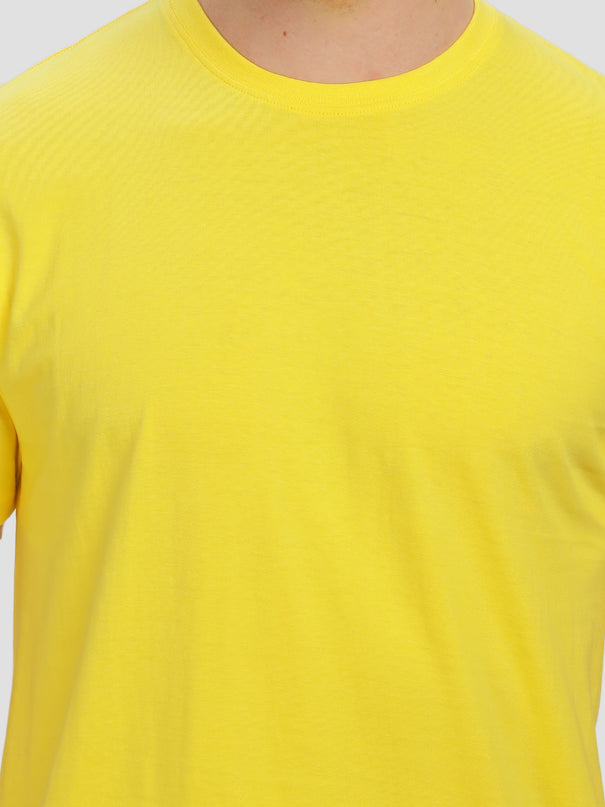 Unisex Regular Solid T-Shirt - New Yellow