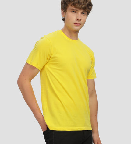 Unisex Regular Solid T-Shirt - New Yellow