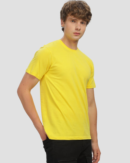 Unisex Regular Solid T-Shirt - New Yellow