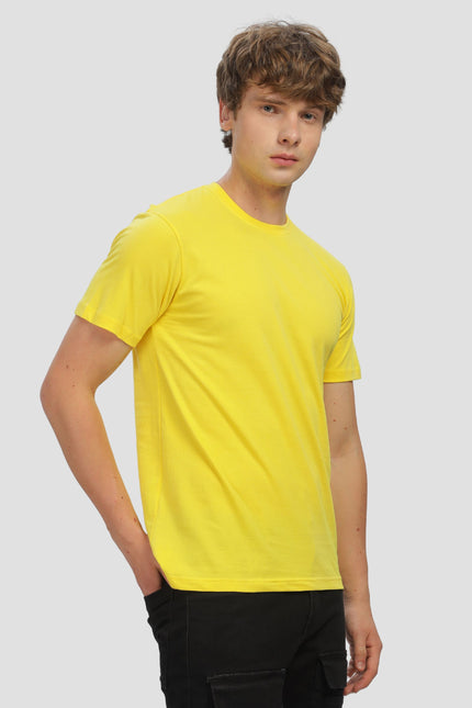 Unisex Regular Solid T-Shirt - New Yellow