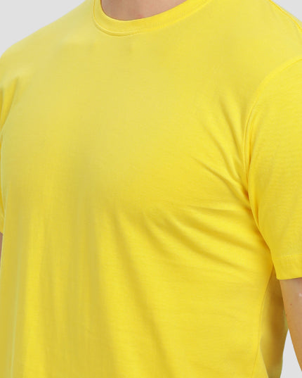 Unisex Regular Solid T-Shirt - New Yellow