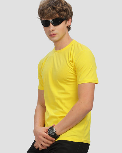 Unisex Regular Solid T-Shirt - New Yellow