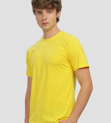 Unisex Regular Solid T-Shirt - New Yellow
