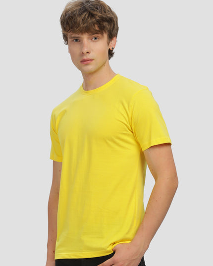 Unisex Regular Solid T-Shirt - New Yellow