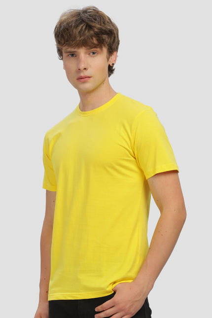Unisex Regular Solid T-Shirt - New Yellow
