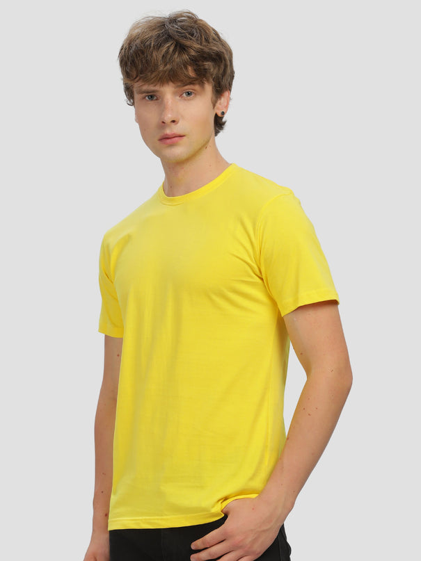 Unisex Regular Solid T-Shirt - New Yellow