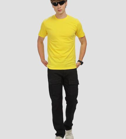 Unisex Regular Solid T-Shirt - New Yellow