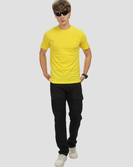 Unisex Regular Solid T-Shirt - New Yellow