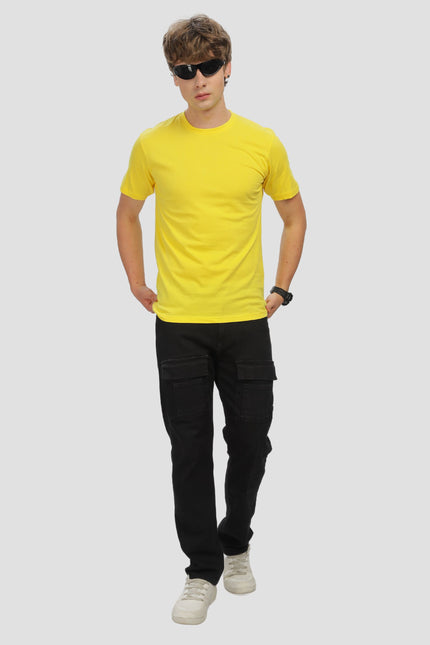 Unisex Regular Solid T-Shirt - New Yellow