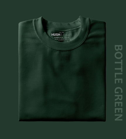 Unisex Regular Solid T-Shirt - Bottle Green