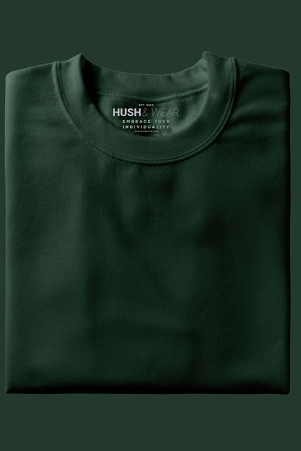 Men's Regular Solid T-Shirt - Bottle Green