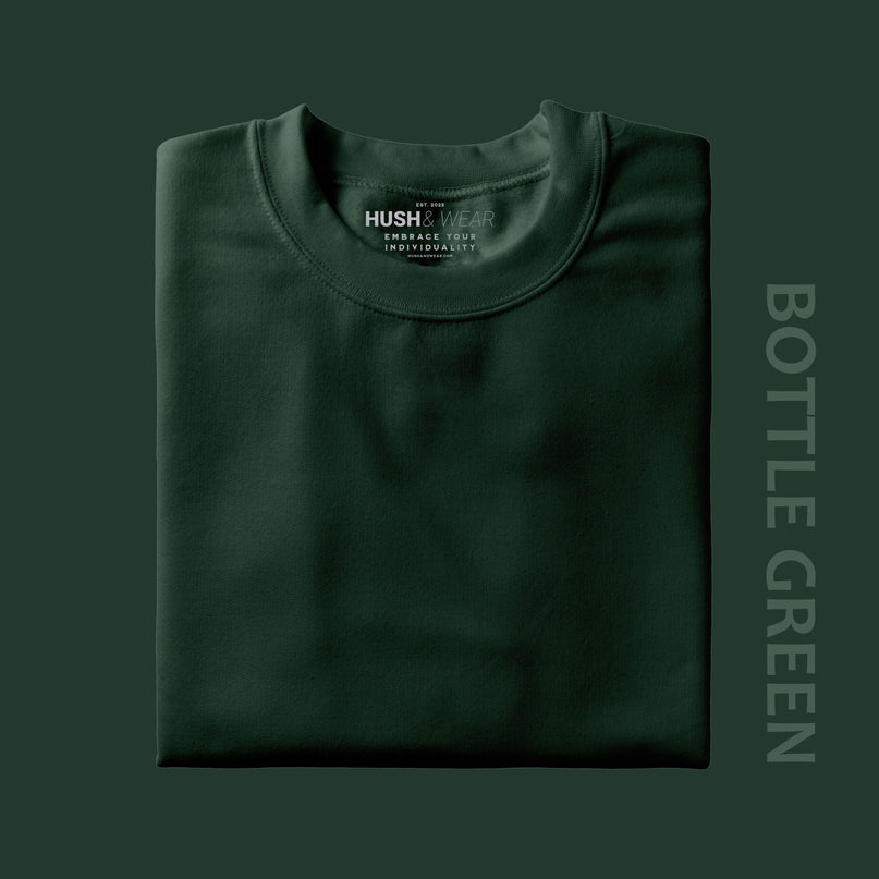 Men's Regular Solid T-Shirt - Bottle Green
