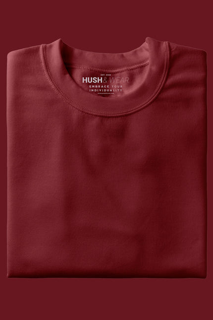 Men's Regular Solid T-Shirt - Brick Red