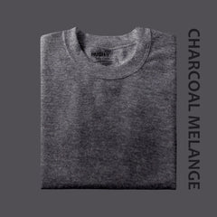 Unisex Regular Solid T-Shirt - Charcoal Melange