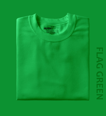 Unisex Regular Solid T-Shirt - Flag Green