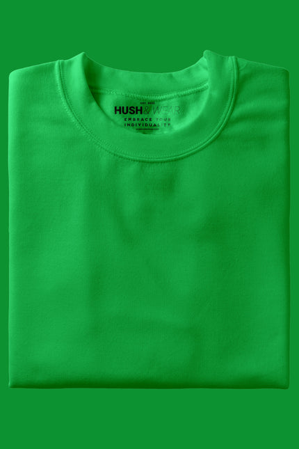 Men's Regular Solid T-Shirt - Flag Green