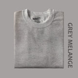 Men's Regular Solid T-Shirt - Grey Melange