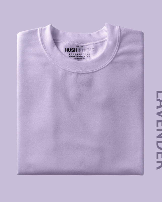 Men's Regular Solid T-Shirt - Lavender