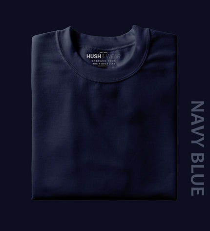 Unisex Regular Solid T-Shirt - Navy Blue