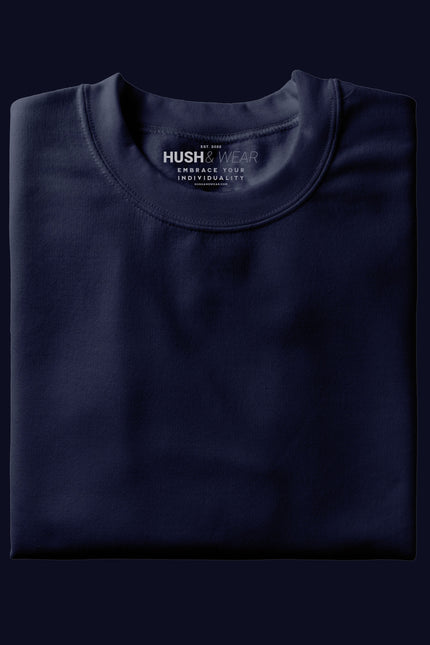 Men's Regular Solid T-Shirt - Navy Blue