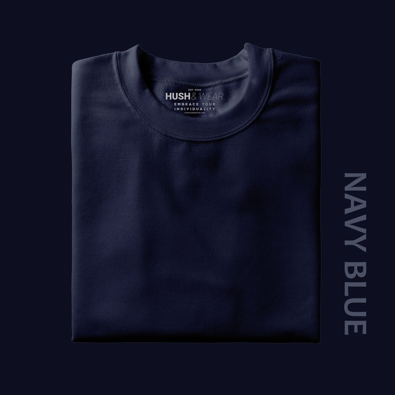 Men's Regular Solid T-Shirt - Navy Blue
