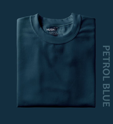 Unisex Regular Solid T-Shirt - Petrol Blue