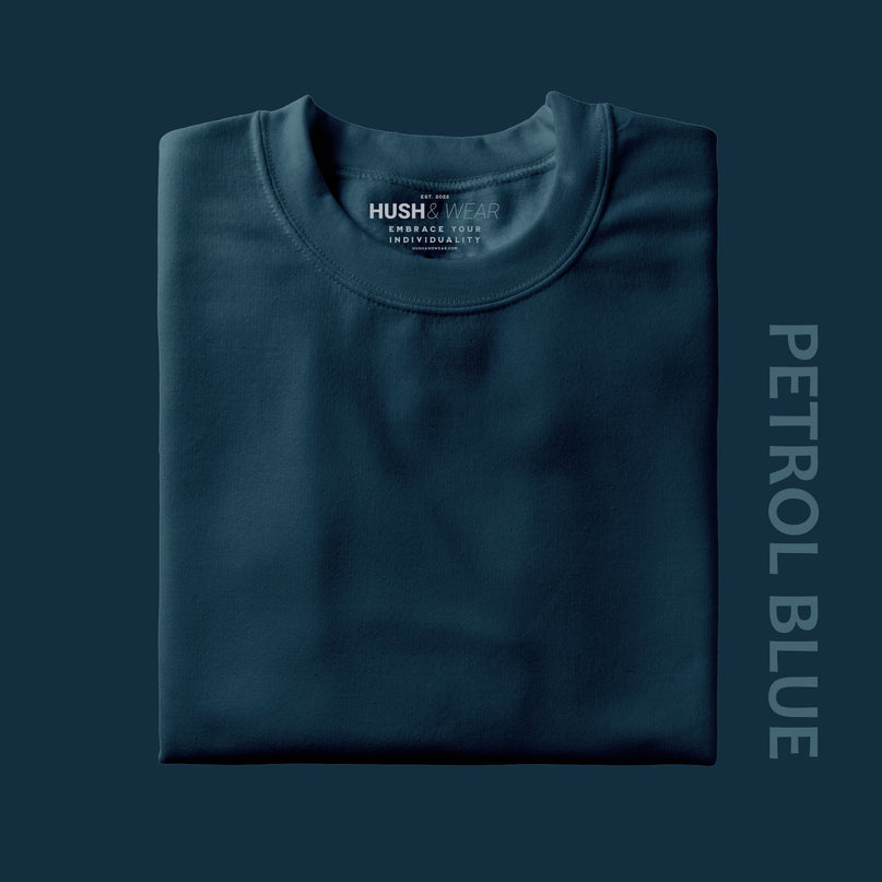 Unisex Regular Solid T-Shirt - Petrol Blue