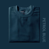 Men's Regular Solid T-Shirt - Petrol Blue