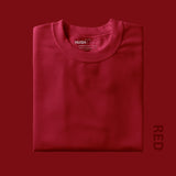 Men's Regular Solid T-Shirt - Red