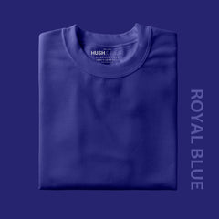 Men's Regular Solid T-Shirt - Royal Blue