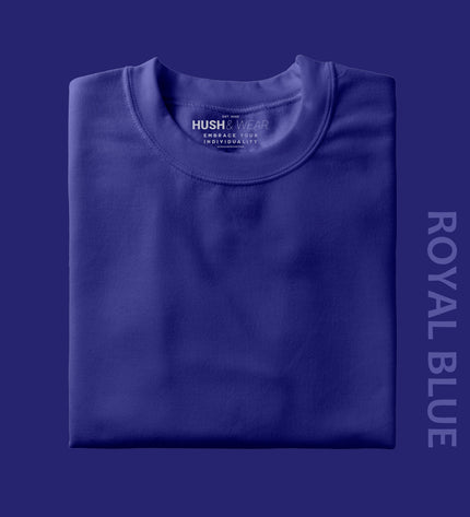 Unisex Regular Solid T-Shirt - Royal Blue