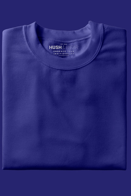 Men's Regular Solid T-Shirt - Royal Blue