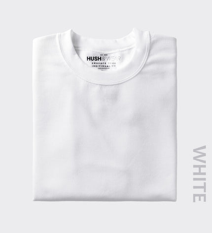 Unisex Regular Solid T-Shirt - White