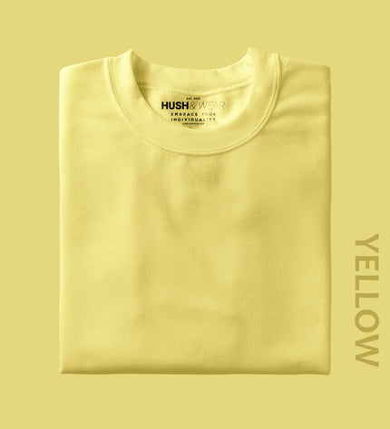 Unisex Regular Solid T-Shirt - Yellow