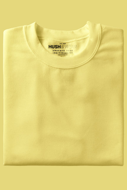 Unisex Regular Solid T-Shirt - Yellow