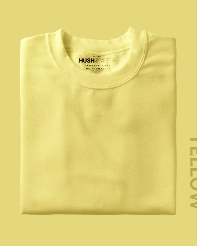 Unisex Regular Solid T-Shirt - Yellow
