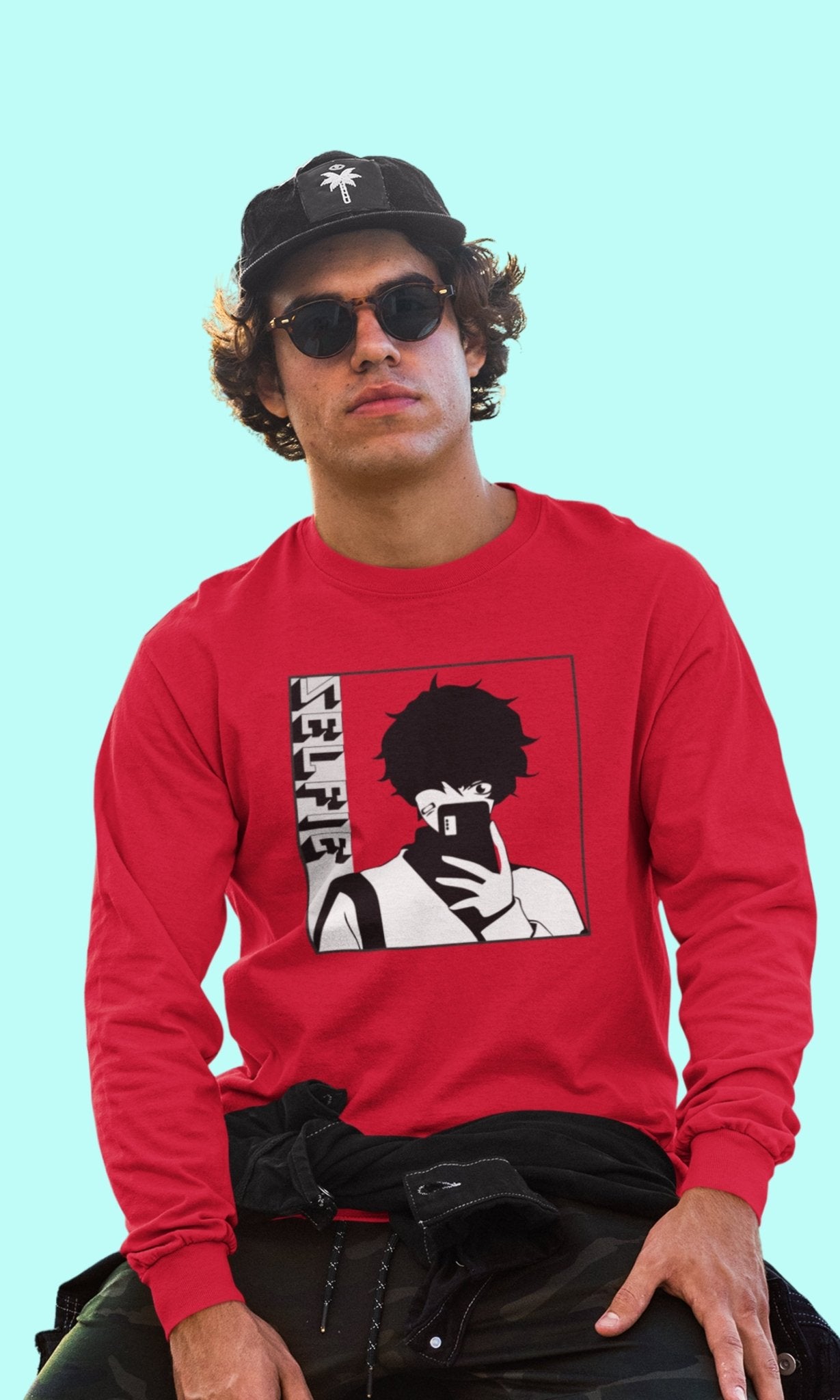 Anime Selfie Men's Sweatshirt