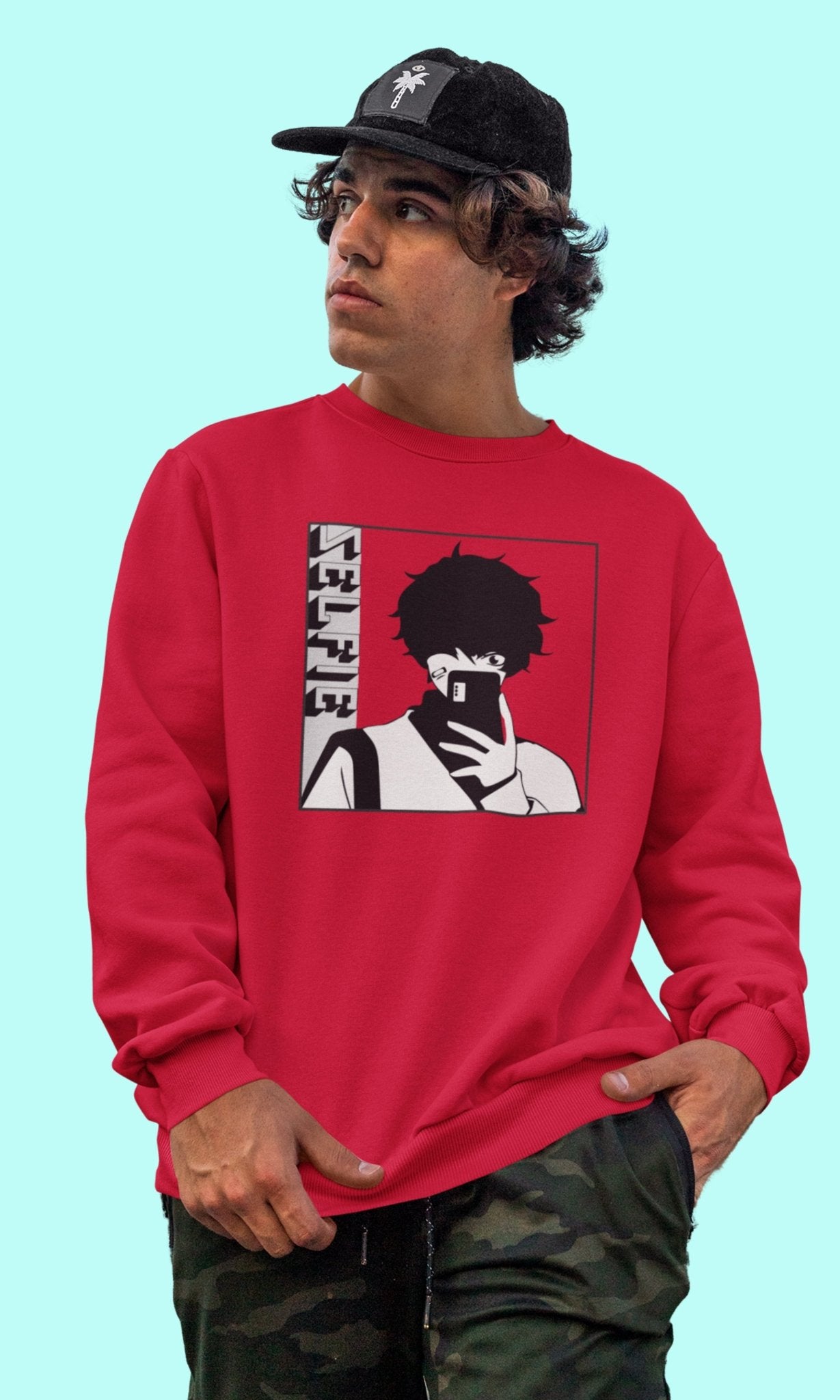 Anime Selfie Men's Sweatshirt